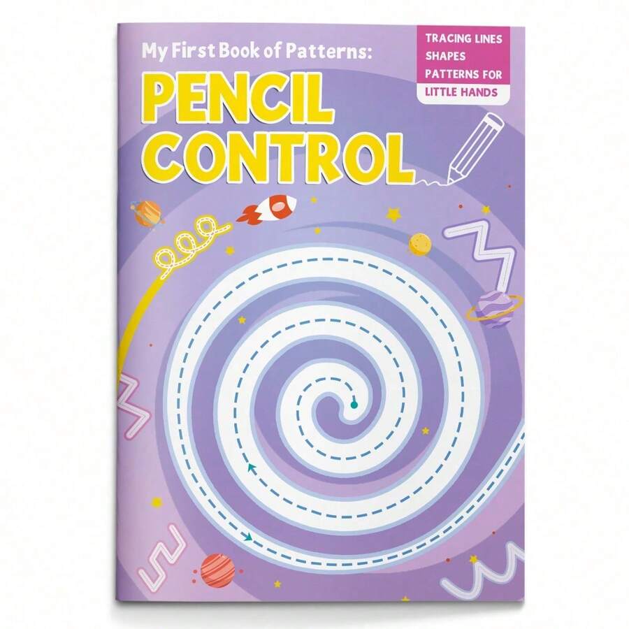 Pre-Writing Control Practice Workbook, Includes Tracing Lines And Hand Control Exercise Pages, Aims To Improve Pencil Grip, Stroke Control And Fine Motor Skills; Pattern Drawing Exercises Help Improve Focus And Prepare For Writing, Suitable For Home Or Classroom Use. Back To School - Pencil Control Workbook - View 1
