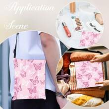 Self-Adhesive Magic Cloth Makeup Bag, Portable Protective Cosmetic Pouch, Camera Lens Wrap, Stylish Travel Organizer For Beauty Essentials, - Baby Pink - View 7