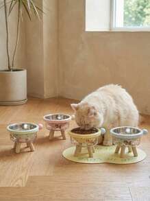 PETSIN 1个高品质宠物碗，防滑防溢猫狗碗，适合客厅、阳台、花园等场所的小型猫狗使用。 - 彩色 - 查看 2