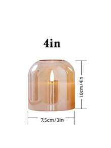 3pcs/Set Battery Powered Acrylic LED Column Lights With Remote Control And Timer, Suitable For Christmas, Halloween, New Year Home Decor (Batteries Not Included) - Gold - View 12