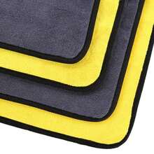 1/3/5/10 piezas Toallas de fibra ultra fina, súper absorbentes, de 30x30cm para detalles de lavado de autos, eliminación de cera, pulido y secado. Toallas de limpieza multiusos y reforzadas de color amarillo para accesorios de automóvil - A - Ver 7