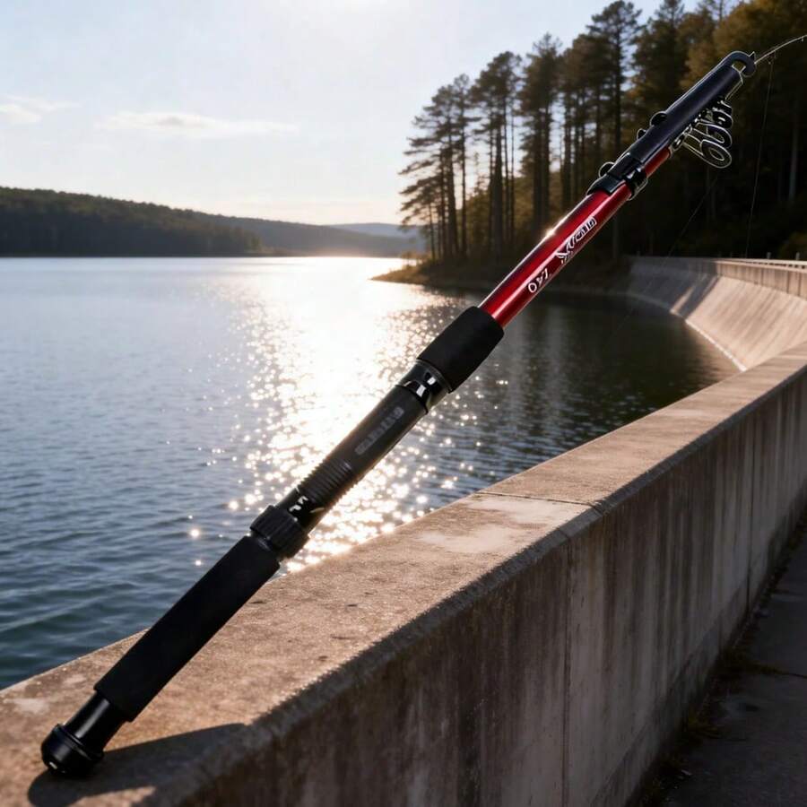 2.1-4.5m Telescopic Fiberglass Fishing Rod, Ultra-Hard Long Distance Casting Rod, Fishing Tackle - Multicolor - View 1