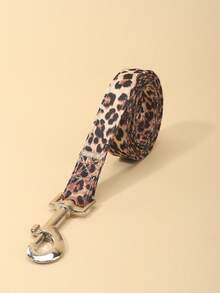 1 Set Leopard Print Pet Collar + Leash 2pcs, Durable & Comfortable For Small/Medium Dogs & Cats, Suitable For Daily Outdoor Use - Multicolor - View 9