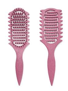 SGIAWETA-2035-Brushes Curling Hair Brush, Suitable Styling, Shaping And Setting Curly Hair, Both Men And Women, Can Be Used On Dry Or Wet Hair-Birthdaygift - Pink Pro - View 7