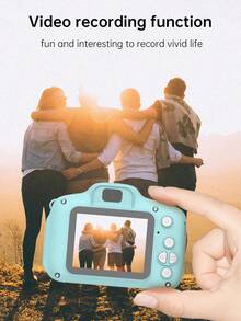 1080P Mini Portable Digital Camera, Rechargeable Camera With 2-Inch Screen And 15MP Resolution, Suitable As Christmas/Birthday Gift For 3-12 Years Old Boys And Girls, Includes 1 TF Card And Card Reader - Green - View 8