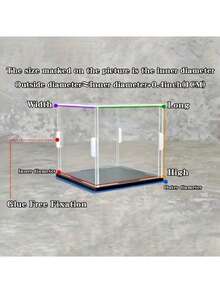 1pc High Transparency Acrylic Display Box, Acrylic Material, Suitable For Anime, Action Figures, Building Blocks, Blind Boxes, Car Models, Streetscapes, Dust Covers, Storage Boxes. One-Piece Acrylic Dust-Proof Cover For Action Figures And Model Collections. High Clarity Storage Box, Acrylic Box, Glue-Free Assembled Display Box, Action Figure And Collectible Dust Cover. - 1PC - View 7