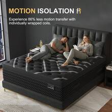 Duchess 12"14"Twin Full Queen King Size Bed Mattress In A Box, Medium Firm Hybrid Pocket Spring Gel Memory Foam Mattress For Motion Isolation & Silent Sleep&Lumbar Support & Pressure Relief - 14寸 - 查看 5