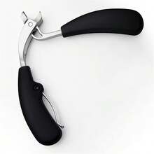1 Set G31 Premium Nail Clipper, Modern Design, Stainless Steel Blade, Concave Edge, Wide Opening, Anti-Splash, Long Handle. Curved Callus Remover, Suitable For Thick Nails. Fragrance-Free. Suitable For Men And Elderly - Black - View 8