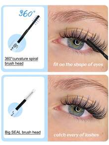 5/3/2/1pc Bond And Seal, Bond 5ml And Seal 5ml, Lash Glue Strong Hold Lash Cluster Glue 2 In 1 Lash Bond And Seal Waterproof Long Lasting Cluster Lash Glue, Can Be Worn Comfortably All Day, Lash Cluster Glue Suitable For Convenient And Quick Eyelash Makeup Design At Home - 黑色 - 查看 3