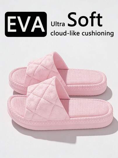 CozyCloud EVA Ultra-Soft & Comfortable Slippers - Non-Slip Thick-Sole Cloud-Like Comfort Shower Shoes, Lightweight Waterproof Bathroom Sandals For Indoor Home Use, Spa, Swimming Pool, Soft Pillow-Like Insole For All-Day Comfort & Relaxation, Multiple Colors Available