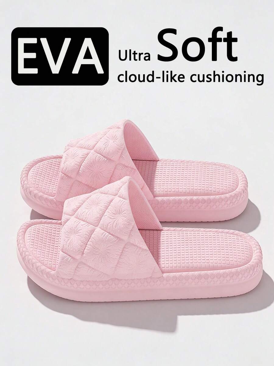 CozyCloud EVA 超柔軟中性拖鞋-防滑厚底、雲朵足床、輕量防水,適用室內浴室泳池,多色可選 - 粉色 - 查看 1