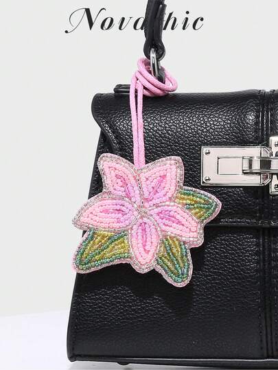 1pc Novachic Handmade Beaded Bag Charm Unique Special Gift Diamond Decor Butterfly Pendant Suitable For Daily Bag Matching (Charm Only No Bag Included) Cute Girly Stuff Car Essentials Car Decoration