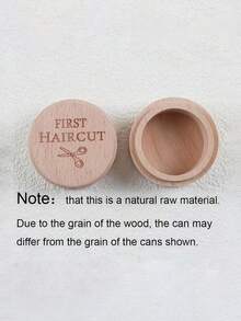 1pc Wooden Memory Box For Preserving Haircut, Ideal Home Decor, Hair Clip - Star - View 7