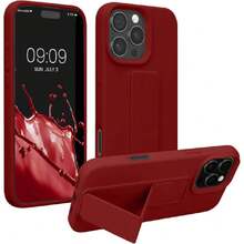 Compatible Case For Apple 16 Pro - Mobile Phone Case With Stand And Finger Grip, Red, 41876144 - Clear - View 1