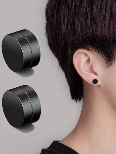 1pc Fashionable Minimalist Ear Clip For Men Without Piercing, Unisex Stud Earrings, Minimalist Style, Suitable For Daily Wear, Party, Outdoor, Street, Gift