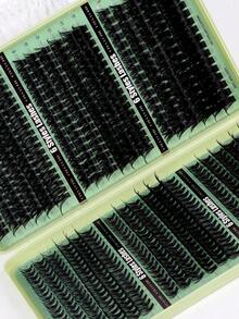 CMAYOME 720/684/648片装 D型卷翘蓬松簇状假睫毛，8-16mm混合长度，高密度簇状假睫毛，10D-100D混合款式分段式睫毛册，D型卷翘睫毛嫁接，粗细睫毛嫁接精华液，适合日常居家使用，易于佩戴，簇状睫毛，睫毛簇，单根睫毛，假睫毛 - D - 查看 10