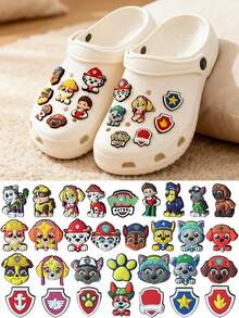 Paw Patrol 10/20/31件套 Ryder Chase Skye 动漫卡通鞋饰，适用于木屐鞋装饰配件，男女皆宜，生日派对礼物，鞋架，收纳神器，户外，花园，旅行必备，便携式，沙滩必备，毕业季，毕业典礼，毕业礼物，毕业赠礼，毕业礼物，毕业礼物，毕业赠礼，毕业礼物，恭喜毕业，毕业典礼，优秀毕业生，毕业派对 - 彩色 - 查看 1