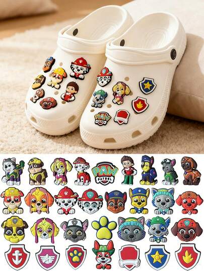Paw Patrol 10/20/31Pcs Ryder Chase Skye Anime Cartoon Shoe Charms For Clog Shoes Decoration Accessories, For Women Men Birthday Party Gift,Shoe Rack,Storage Saver,Outdoor,Garden,Travel Essential,Portable,Beach Essential,Graduation Season,Commencement,Graduation Ceremony,Graduation Gift,Graduation Present,Graduation Gift,Graduation Present,Congrats Grad,Congratulations Graduate,Valedictorian,Finish School,Graduation Party