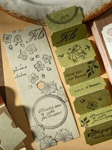 30 tờ/gói Giấy nhãn rỗng đa năng kiểu cổ điển, vật liệu làm sổ lưu niệm, văn phòng phẩm trang trí đa chức năng có thể viết được dùng cho sổ kế hoạch, nhật ký, tranh ghép. - Hàng cuống vé - Xem 7