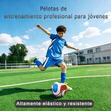 Bol de fútbol resistente y de alta elasticidad, especial para partidos de entrenamiento juvenil - Multicolor - Ver 2