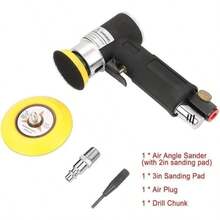 60Pcs Mini Air Sander Kit Pneumatic Sander 1/2/3in Backing Plates Discs Buffing - Default - View 5
