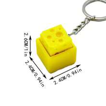 超萌减压芝士机械键盘钥匙扣，办公减压键盘挂件，青少年减压挂件，送朋友，轻松减压 - 彩色 - 查看 3