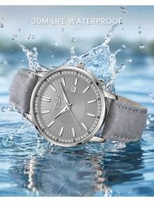 LIGE Men's Fashion Brand Watch Luminous Date Quartz Waterproof Men's Watch - Silver - View 7