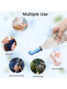 1pc Business Travel Body Cleansing Spray, Intimate Feminine Wash, Portable Water Filter Bathroom Toilet Accessories, Handheld Personal Hygiene Spray, Waterless Cleansing Mist Device - Multicolor - View 5