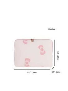 1個學生筆電包 11"/13"/15" 電腦包 粉色絨毛休閒中性保護套 小收納袋文件包 筆電套 電腦攜帶包 11 13 15" 便攜式桌上型保護套 兼容 Mac Book HP 適合女孩和青少年女孩 保護套 防震包 - 粉色 - 查看 13