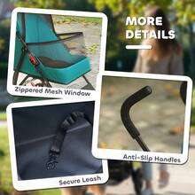 PawHut Foldable Dog Stroller With Mesh Windows For Mini Dogs - 綠色 - 查看 7