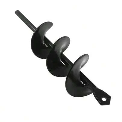 1pc Quick-Plant Heavy-Duty Auger Drill Bit, Metal Garden Tool - Single Item Packaging, 3/8" Hex Round Shank