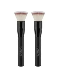 1/2/3 Pcs Foundation Brush Soft Dense Full Coverage Buffing Blending Contouring Complexion Base Corrector Primer Makeup Brush - Black - View 16