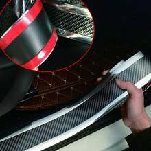 1pc Carbon Fiber Style Car Door Sill Protector Film, Anti-Scratch Car Decor Accessory - A - View 8