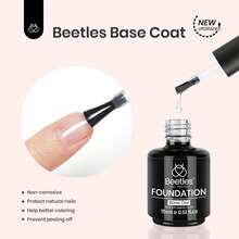 Beetles Top Coat Base Gel & Nail Glue Set-3Pcs No Wipe Top Coat Gel Nail Polish & Base Coat With 9 In 1 Nail Glue Shine Effect Long Lasting Soak Off Uv Light Lamp Diy Nail Gifts For Women & Girls - Base Top Coat Nail Glue Kit - 查看 4