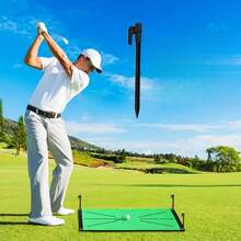 1PC Golf Training Mat - Swing Analyzer & Impact Detection, Non-Slip Rubber Base With Ball Marker - For Driving Range Practice, Indoor/Outdoor Swing Drills - Golf Practice Mat - Swing Training Aid - Golf Impact Pad - Driving Range Mat - Golf Accessories - Multicolor - View 2