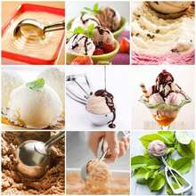 1/3Pcs Stainless Steel Trigger Ice Cream Cookie Scoop Multi Use Portion Tool For Home Restaurant Ice Cream Shop Baking Daily Dessert Prep - Default - View 2
