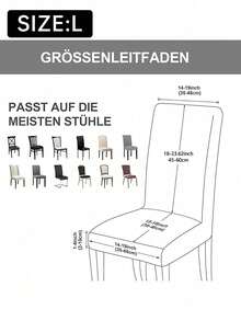 1PC, Swiss Roll, Dark Gray, L-Code Chair Cover, Four Seasons General, Elastic Non-Slip, Computer Chair Cover, Home General, L Code, Office, Stool Cover, Universal Backrest, Chair Cover - Fruit Green - View 3