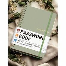 1pc Simple Password Book, Minimalist 52 Sheets Advanced Address Password Manager With Website Password Quick Access Username And Password Storage Perfect For Home Office Internet Computer Logins,School Office Supplies,Office Desk Accessories,New Year Gifts - Multicolor - View 2