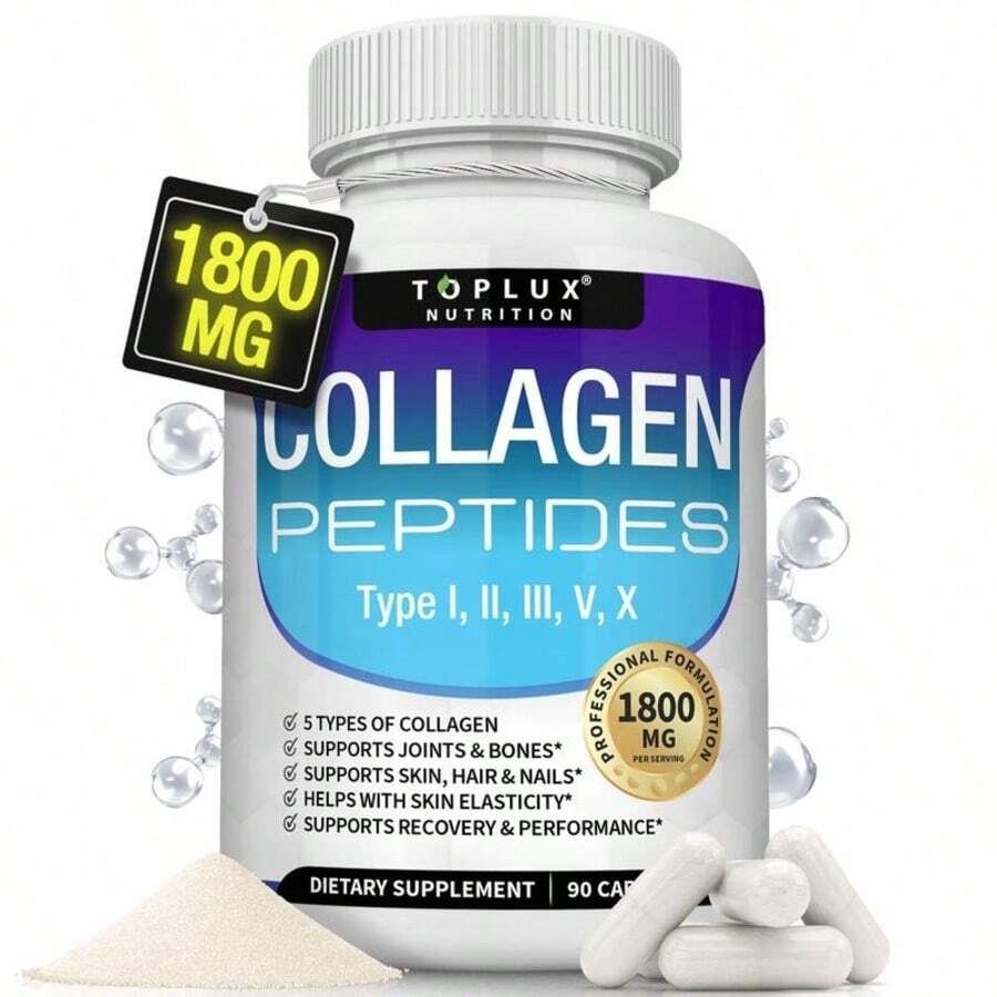 Toplux Collagen Peptides 5 Types Of Collagen Complex 1800mg - 65G - View 1