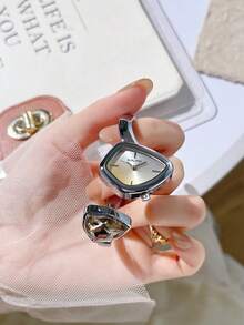 1pc Women's Luxury Rhinestone Inlaid Oval Roman Numeral Dial Bracelet Watch, Suitable For Social Gatherings, Parties, Daily Wear, Holiday Gift - Style 2 - View 21