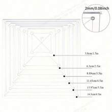 5pcs Hexagon Quilting Templates, Acrylic Material, Transparent, DIY Patchwork Cutting Craft Tool, 5 Sizes, With 3.5mm Seam Allowance, Suitable For Sewing Machine Projects - Multicolor - View 13