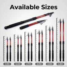 2.1-4.5m Telescopic Fiberglass Fishing Rod, Ultra-Hard Long Distance Casting Rod, Fishing Tackle - Multicolor - View 6