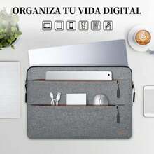 Funda Laptop 13-14 Pulgadas Impermeable Funda para Laptop Duradero Estuche para Laptop Adecuado para MacBook Pro/HP//ASUS/,Gris S,41841745 - Marfil - Ver 2