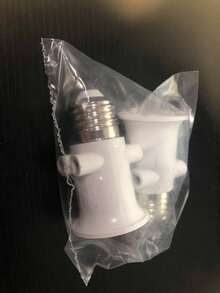 2 Soquete E27 Adaptador De Tomada  Porta Lâmpada - A - Visão 7