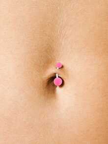 Anillo de ombligo elástico de embarazo de plástico transparente, 10/12/14/16/18/22/25/32/35/38mm - Multicolor - Ver 39