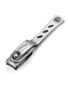 1pc 360 Degree Rotating Stainless Steel Nail Clipper, Nail Care Tool - Silver - View 4
