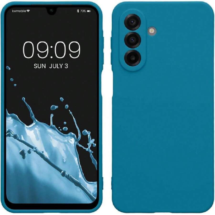 Case Compatible With Samsung Galaxy A17 4G/5G - With Raised Edges - Suitable For Wireless Charging - Matte Ocean Blue, 41808666 - 黑色 - 查看 1