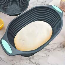 1 khuôn bánh silicon gấp gọn hai tai, dụng cụ làm bánh dùng để ủ bột - Xem 6