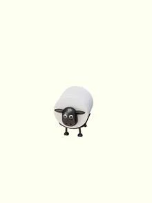 1PC/2PCS/3PCS Simple And Adorable Sheep-Shaped Paper Towel Rack, Roll Paper Rack, Creative Living Room Coffee Table, Kitchen, Bedroom Household Paper Towel Rack, With Cute And Interesting Design. Saves Space. - Black - View 7