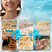 Random Boho Style Surprise Mystery Full Of Jewelry (Necklace, Bracelets, Earrings, Rings) Romance From The Ocean Accessories For Women (Random Style) - 1 件 - 查看 4